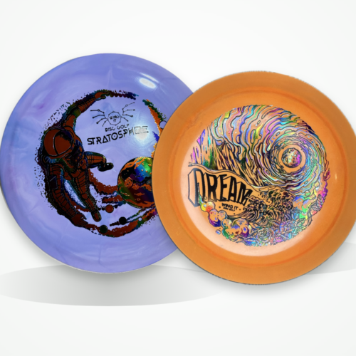 Purple Stratosphere and orange Dream Disc overlapping, The Two-Disc Takeoff bundle